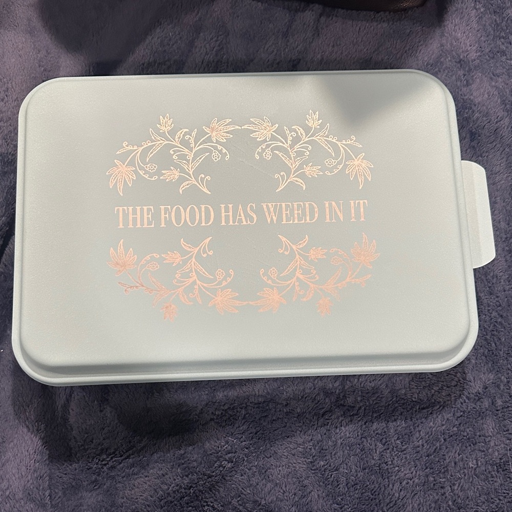 Mint Green Decorative Tin with silver Script